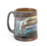 Flat bottom, soda fired mug