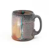 Flat bottom, soda fired mug