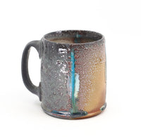 Flat bottom, soda fired mug
