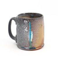 Flat bottom, soda fired mug