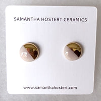 Stud earrings in Charleston and gold (medium)