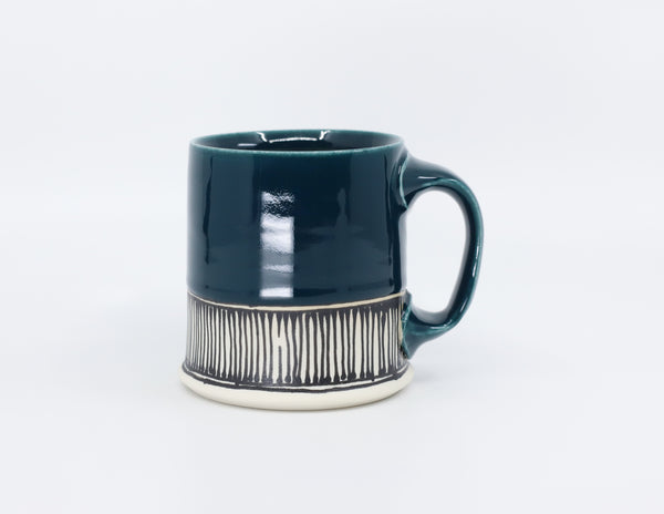 Flat Bottom Mug 3 in Peacock