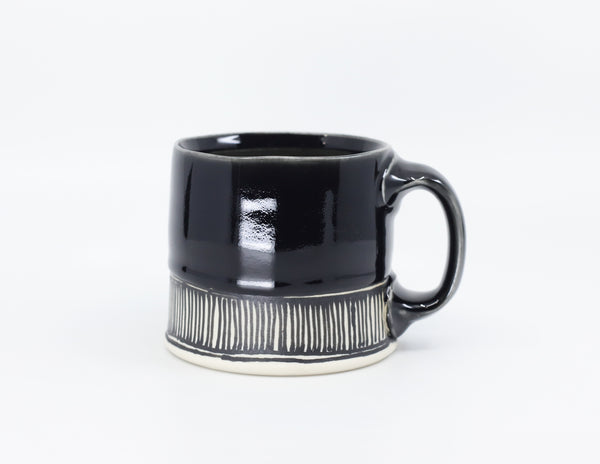 Flat Bottom Mug 8 in Black